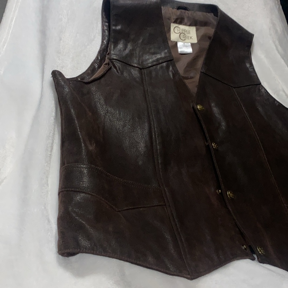 Cripple Creek Genuine Leather Vest View 2
